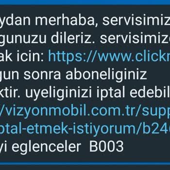 VizyonMobil Mobil Vizyon Benden Habersiz Faturama 149 TL Küsur Fiyat Yansıtmış