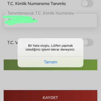 Passolig Tanımlama Hatası Veriyor