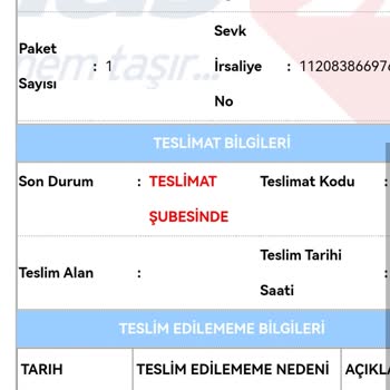 Aras Kargo Şubesi Yalan Beyanlarda Bulunuyor