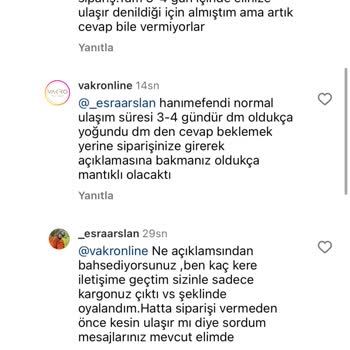 Vakronline Alınan Elbiseyi Göndermiyor Ve Engelliyor.
