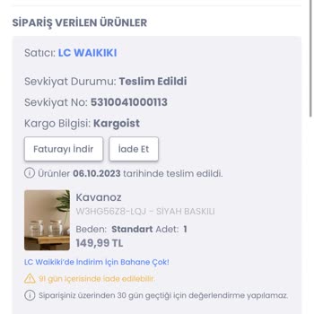 LCW Sorumsuz Bir Marka. Ürünümü Kaybetti. Ücret İademi Yapmıyor!