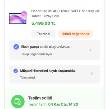 Hepsiburada Ürünün Hediyesi Gönderilmedi