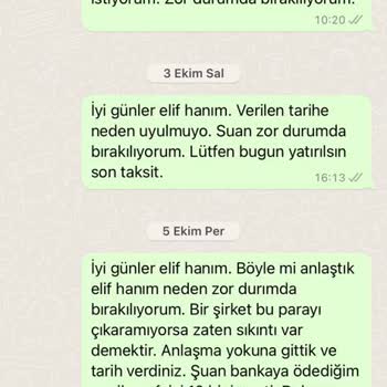 İmece Tasarruf Finansman Şirketi Verilen Tarihe Uymaması