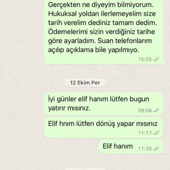 İmece Tasarruf Finansman Şirketi Verilen Tarihe Uymaması