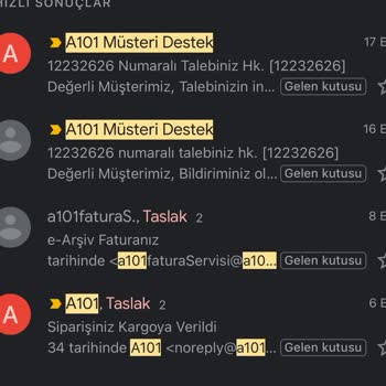 A101 Teslim Edilmeyen Kargo