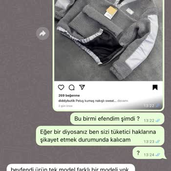 Diddy Butik Yanlış Ürün Değişimi