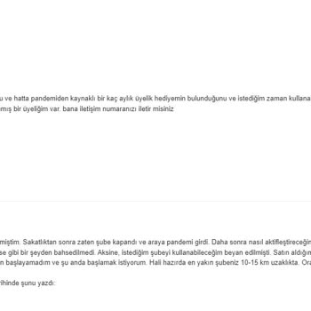 Gym Factory Fitness Spor Salonu Üyeliğimden Ödeme Yapmama Rağmen Yararlanamıyorum