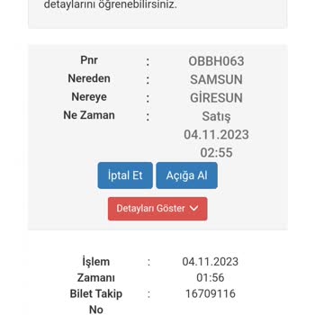Kanberoğlu Turizm Bilet İptali Hk