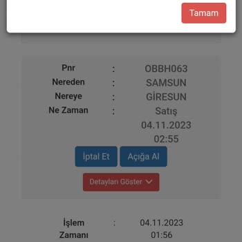 Kanberoğlu Turizm Bilet İptali Hk