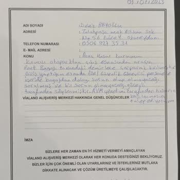 Vialand AVM Üst Bagaj Hasarı