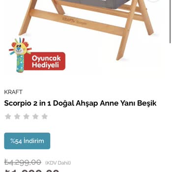 Kraft Baby N11 Anne Yanı Beşik Sipariş İptali