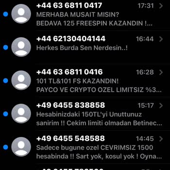 Vodafone +49 +44 Numaralardan Mesaj Geliyor