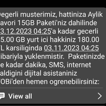 Vodafone Ücretsiz Ek Paket Sorunu