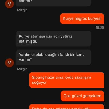 Migros Yemek, Restoranda Yemek Hazır Olduğu Halde Kurye Gelmediği İçi