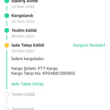 Dolap İade Ettiğim Ürün Teslim Edilmesine Rağmen Edilmedi Gözüküyor