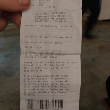 FLO Ayakkabı FLO İade Çeki