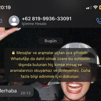 WhatsApp Bilinmeyen Numaradan Merhaba Mesajı