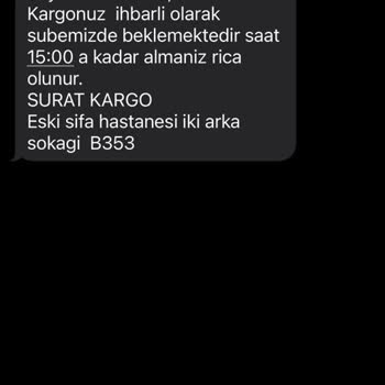 Sürat Kargo Adrese Teslim Kargo Sıkıntısı