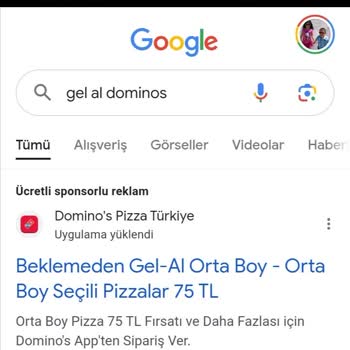 Domino's Pizza Bir Anda Fiyat Artışı Gözükmesi Ama Sayfa Girişi 75TL Gözüküyor