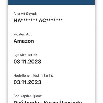 AGT Kurye (aynigunteslim.com) AGT Kargonun Göz Göre Göre Yalan Beyanda Bulunması.