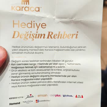 Karaca Züccaciye Ürün Değişimi Skandalı!