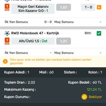 İddaa Tutan Kuponu Yattı Gösteriyor