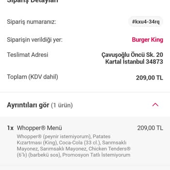 Yemeksepeti Eksik Teslimat Sipariş