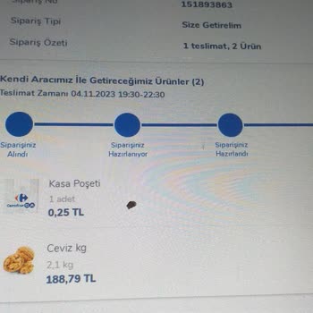 Carrefour SA Kurtlanmış Ceviz Gönderildi