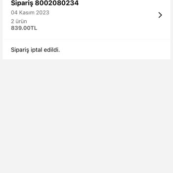 Sephora Siparişim İptal Edildi