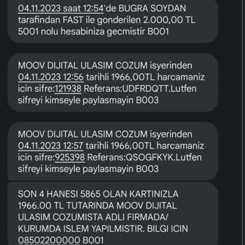 Getir Araç Moov Ödeme