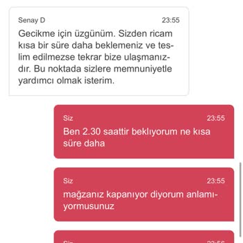 Yemeksepeti Ürün Teslimi Yapmıyor.
