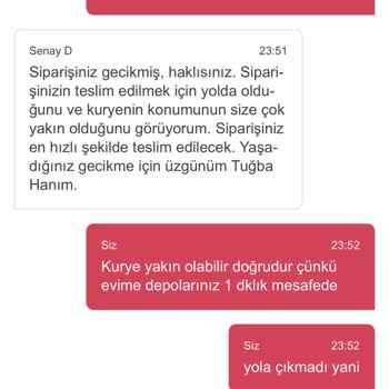 Yemeksepeti Ürün Teslimi Yapmıyor.