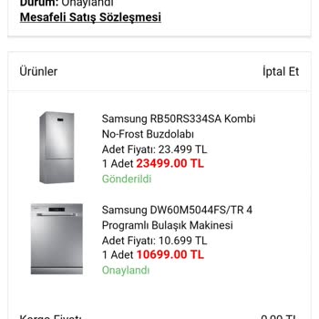 A101 Ürün Teslim Edilmedi.
