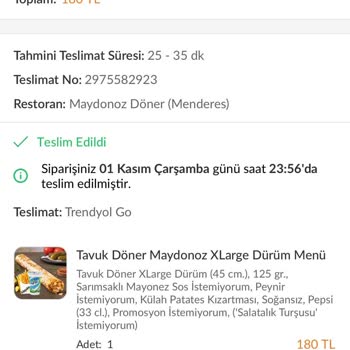 Trendyol Yemek Müşterisine Sahip Çıkmıyor