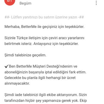 Betterme Hala Dönüş Yapılmadı!