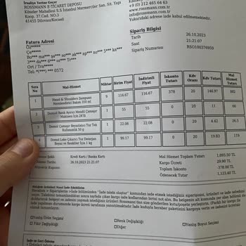 Rossmann Eksik Gelen Sipariş