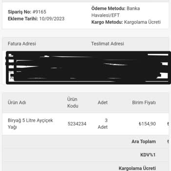 Arya Gross Ürünümü Göndermedi. Telefonlarımı Açmıyor