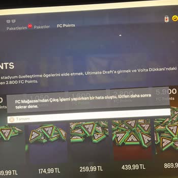 EA Sports Fc 24 Mağaza Fc Point Yüklenmeme Hatası