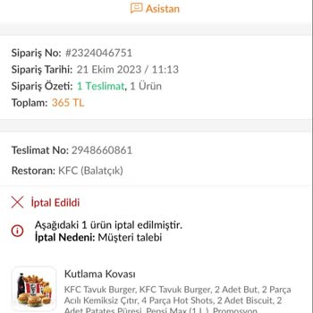 Trendyol Yemek Para İadesi Yapmıyor.