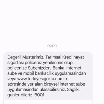 Ziraat Bankası Sigorta İptali Hakkında