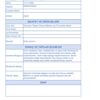 Tommee Tippee Biberon Plastik Kokuyor