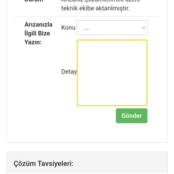 Millenicom Arıza Bildirimi (Fiber Optik Kablo Kopması)