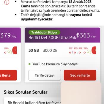 Vodafone Tarife Değişikliğinde Kişisine Göre Fiyat Farkı