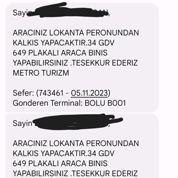 Metro Turizm Seyahat Yolcu Koltuk Değişimi