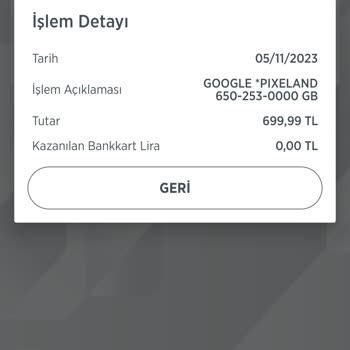 Google Pixeland İznim Ve Bilgim Dışında Hesabımdan Para Çekmiş