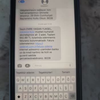 Sadenet Hatalı Çıkan Fatura