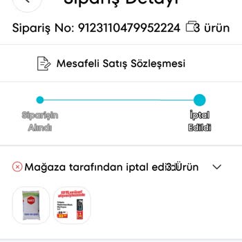 A101 Kapıda Sipariş Pişmanlık