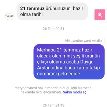 Mery Babynest Aldığım Ürünü Göndermediler