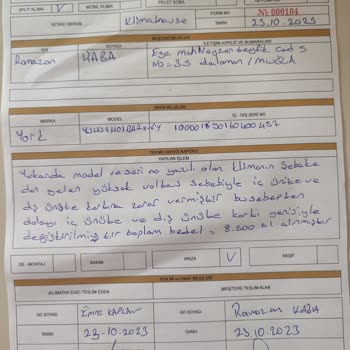 Aydem Yüksek Voltaj Cihaz Arıza