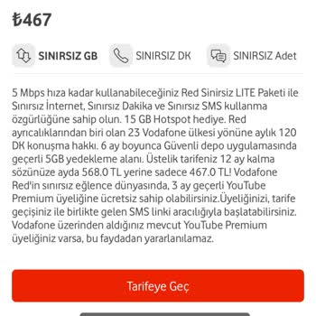 Vodafone Sınırsız Paket Sorunu